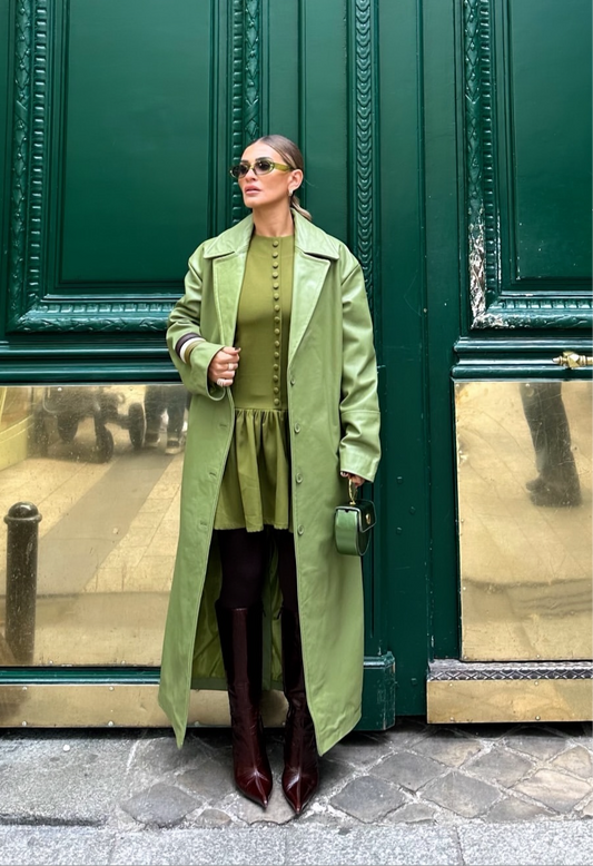 Vert trench coat